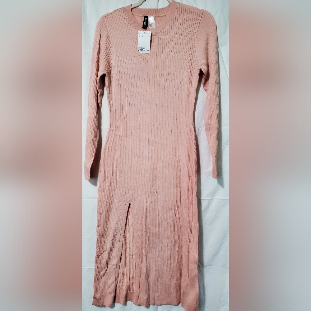 H&M Soft Pink Long Sleeve Dress